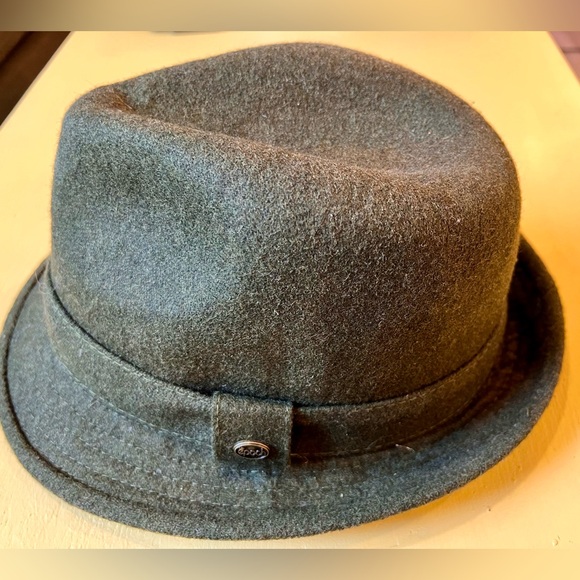 Green 100% Wool Fedora Hat - L/XL - Picture 3 of 4